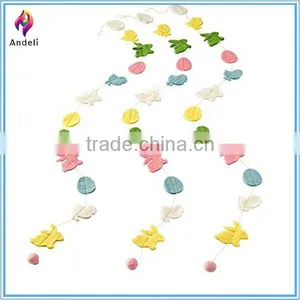 Festive Wool Felt Easter Bunting Banner Flags Garlands thumbnail-1