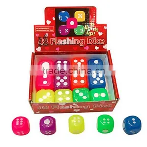 LED Flashing Dice TPR Soft Bounce Ball Light up Dice Toy thumbnail-1
