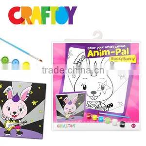 OEM Kid Project Color Your Framed Canvas Anim-Pal Rocky Bunny thumbnail-2