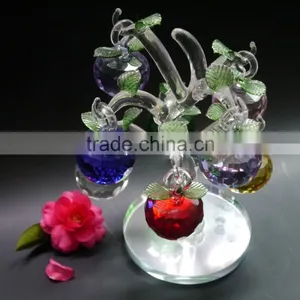 High Quality Faceted Crystal Apple Tree With Wedding Decration Gift thumbnail-5