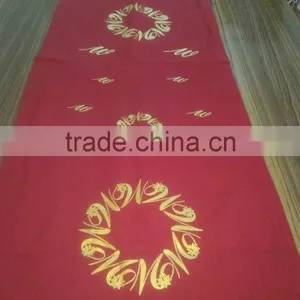 Gold Mettalic Printed Wedding Table Runner thumbnail-5