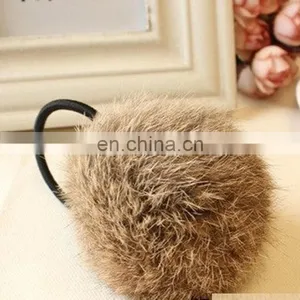 8cm Real Rabbit Fur Ball/bobble Girl Hairband for Fashion Decoration Accessory thumbnail-3