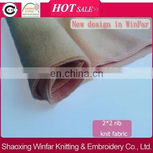Winfar Polyester Knit Fabric Collar 2*2 Rib Poly Span Rib Fabric for Garment thumbnail-1