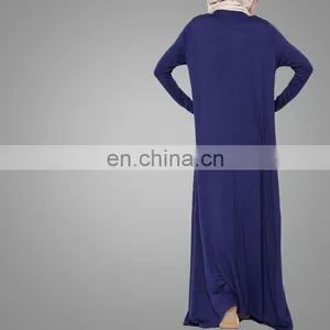 High Quality Farasha Kaftan Jilbab Jalabiyah Islamic Abaya Designer Brands Maxi Woman Abaya Cotton Fabric Muslimah Dress thumbnail-4