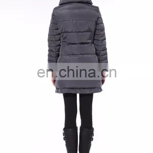 2016 New Arrival Woman Long Europe Style Womens Plain Black Jacket thumbnail-6