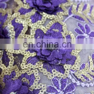 Textile China Supplier Fabric Wedding African Embroidery Lace Fabric Handwork French Lace Fabric thumbnail-6