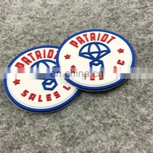 Custom Design 2D 3D PVC Patches/ Round Shape Custom Garment Rubber Patch With Logo thumbnail-1