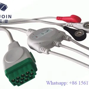 GE Dash PRO 2000 3-Lead / 5 Leads ECG Cable With Leadwires Snap/Clip Type thumbnail-2