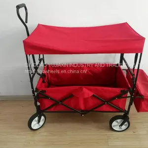 Folding Wagon Outdoor Beach Wagon With 4 Wheels thumbnail-1