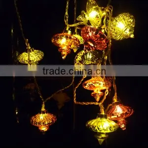 Colorful Silver Glass Lantern Fairy Light String HNL308B thumbnail-2