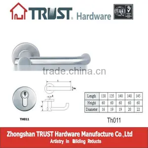 TH011:Stainless Steel Hollow Rust Prevention Door Handle With Escutcheon thumbnail-1