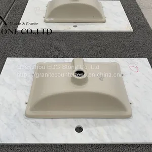 Factory Supplier Carrara White Marble Stone Vanity Units With Sink thumbnail-3