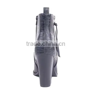 Motocross Asian Patchwork High Ankle Boots China High Heel Wellington Boots thumbnail-5