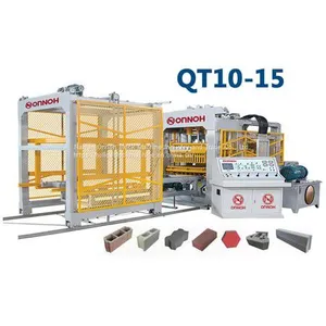 Automatic Concrete Brick Making Machine Big Model QT10-15 ONNOH Block Machine Line Paver Blcok Machine thumbnail-1