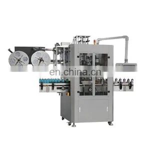 Full Automatic Cap Neck Heat PVC Label PET Plastic Drink Water Bottle Shrink Sleeve Labeling Machine thumbnail-1