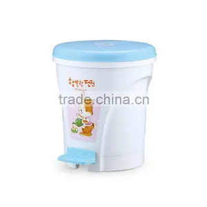 Indoor PP Plastic Foot Pedal Garbage Bin Trash Can for Home Use thumbnail-2