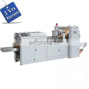 HSD400 Small Mini Used Semi Automatic Flat V Bottom Food Shopping Paper Bag Making Machine thumbnail-1