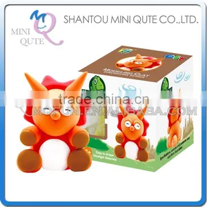 Mini Qute Bonnie Kawaii Jurassic Park Triceratops DIY Cartoon Model Building Block Plasticine Clay Educational Toy NO.BN9986-3 thumbnail-1