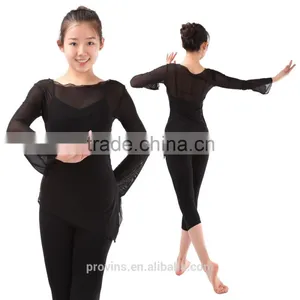 (WE01119) Ballet Warm Up, Dance Warm Up, Mesh Dance Tops, Long Sleeve Dance Tops thumbnail-1