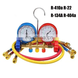 Conjunto de Manômetros de Coletor de Cobre CT-536 D para Sistema de Refrigeração HVAC, Ar-Condicionado Automotivo e Carga de Ar-Condicionado R134A, R22, R12 thumbnail-3