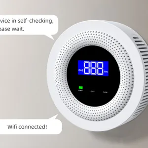 WIFI Gas Detector, Wireless Gas Leakage Detector, Graffiti Household Electromagnetic Valve, Combustible Gas Alarm thumbnail-1
