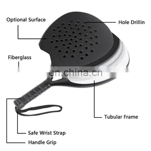 Upgrade Version 12K 18K Carbon Head Custom Protector Pala Paddle Tennis Racket Raqueta De Padel thumbnail-3