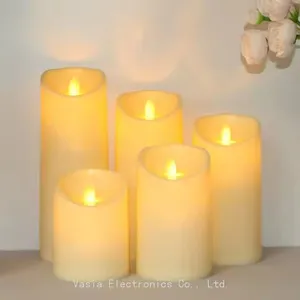 6-Hour Timer LED Flameless Candles, 3-Pack Rechargeable & Dimmable, Ideal for Bedroom/Office thumbnail-1