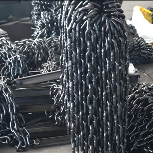 Mining Scraper Chain φ 42× 146 Manganese Steel Heat Treatment High-Strength Mining Round Link Chain thumbnail-2