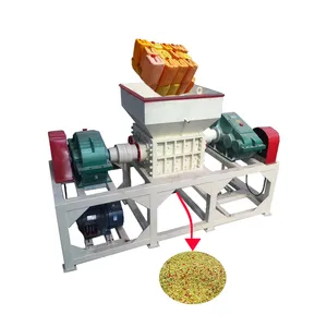 Wood Pallet Double Fabric Shredder Textile Shaft Coconut Husk Shredder Machine Cheese Shredder Machine for Sale thumbnail-1