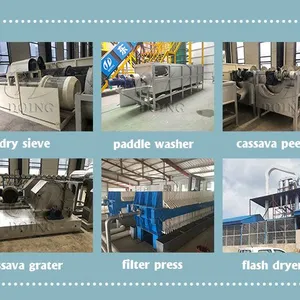1-2TPH Cassava Garri Making Line Cassava Peeler Cassava Grater Cassava Processing Plant for Attieke and Garri Production thumbnail-3