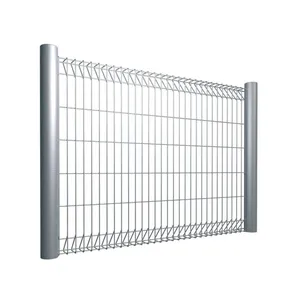 China Suppliers Galvanized Powder Coated Welded Wire Mesh Roll Top Fencing Panels BRC Fence thumbnail-1