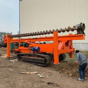 Long Spiral Pile Driver for High-rise Building Foundations, Crawler Walking Drilling Machine, 15-meter Anti-floating Anchor Rod Drilling Rig thumbnail-1