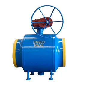 API/ANSI/GSOT PN25 Gearbox/Hand Lever Operated Full Weld Ball Valve With Butt Weld Ends Stainless Steel Gate Valve thumbnail-6