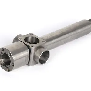 High Precision CNC Turned & Milled Stainless Steel Fluid Manifold Custom Multi-Port Pipe Fitting With OEM Service thumbnail-1