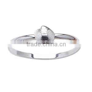 High Polished Shell Bangle, Quahog Clam Shell Bangle Bracelet thumbnail-1
