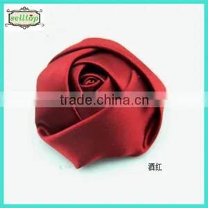 4.5-5cm Satin Rose Ribbon Flowers for Wedding Dress thumbnail-3