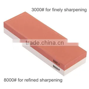 Two Sided Sharpening Stone With Base- 3000/8000 Fine Grit thumbnail-1