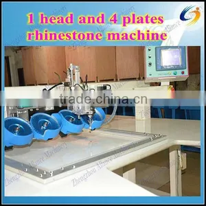 Newest Automatic Ultrasonic Hotfix Rhinestone Setting Machine, One Head and Four Plates thumbnail-1