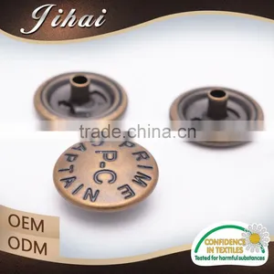 With Logo Design Round Special Clothing Snap Custom Metal Snap Button thumbnail-1