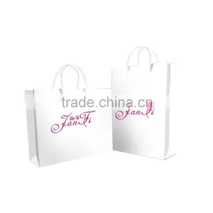 White Color Simple Logo Words Printing Paper Bag thumbnail-1