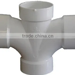 150mm Plastic Pvc Pipe Double Tee,cross,elbow for Drian , Customized Processing of Plastic Parts thumbnail-1
