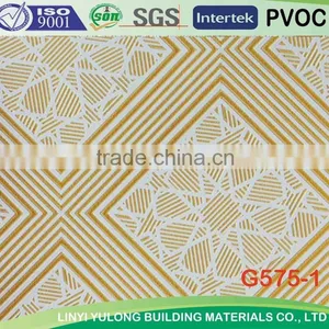 Golden Pvc Laminated Gypsum Ceiling Tiles thumbnail-2