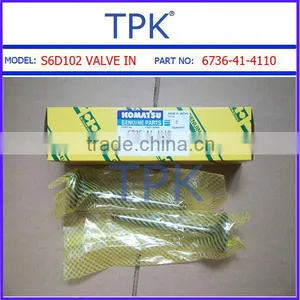 Komatsu S6D102 Engine Valve,intake, 6736-41-4110 thumbnail-1