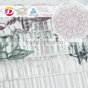 Hot Selling Beautiful Big Flower Pattern Customed Print Knit Lace Fabric for Sale thumbnail-2