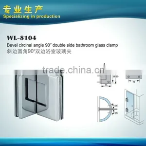 Bevel Circinal Angle 90 Degrees Double Side Shower Glass Door Hinge thumbnail-1