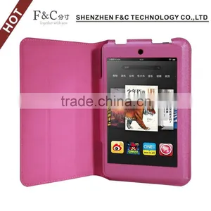 Ultra-thin Three Folding PU Leather Case for Amazon Kindle Fire HD 6 Cover thumbnail-5