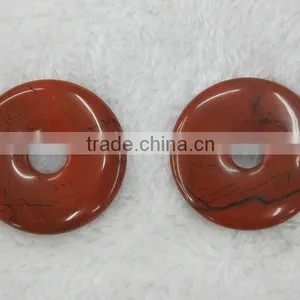 Wholesale Different Size Red Stone With Black Line Donut Gemstone thumbnail-1