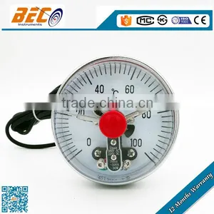 (WSSX-401) 100mm Standard Thread Back Connection Oil Filling Type Electric Contact Temperature Gauge Prices thumbnail-2
