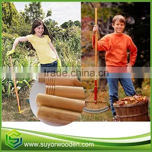 Varnished Wooden Broom Stick thumbnail-1