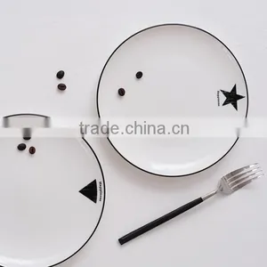 Contracted the Nordic Style Household Hand-painted Ceramic Dinner Plate YJ-XFXL thumbnail-3